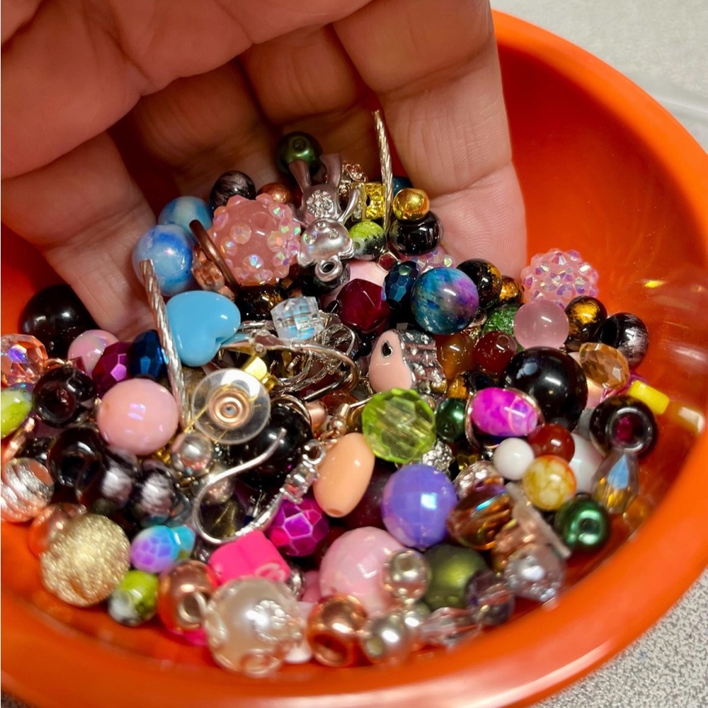 2 bags-Colorful Bead Collection/bead soup/crafter/beaded/jewelry maker